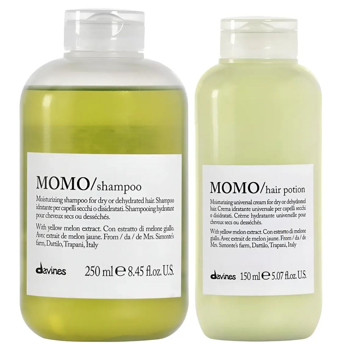 Shampoo 250ml + Crema Hidratante MOMO Davines